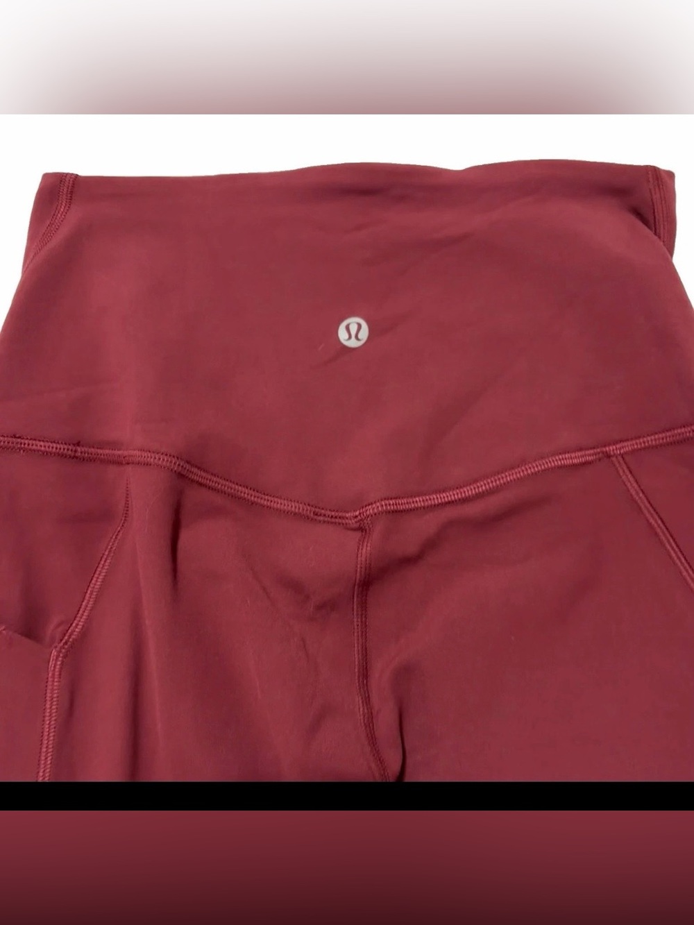 NWT*LULULEMON*SIZE 6*ALIGN HIGH RISE 25” PANT*POCKETS*AUTHENTIC*BURGUNDY BAY - Picture 8 of 16